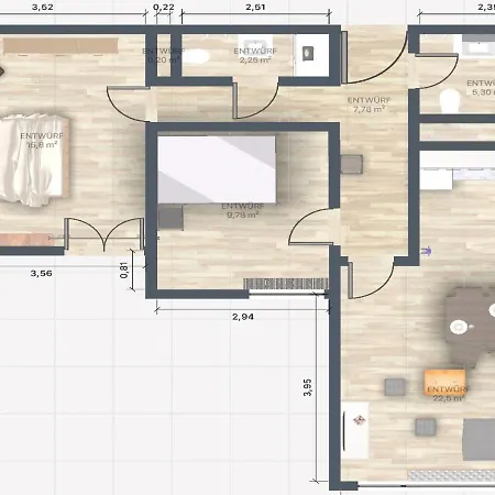 Jaegerstil, 70m2, Zentral, 1 Parkplatz - Re31 Апартаменты *